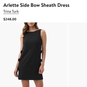 Trina Turk Black Mini Dress with Side Bows